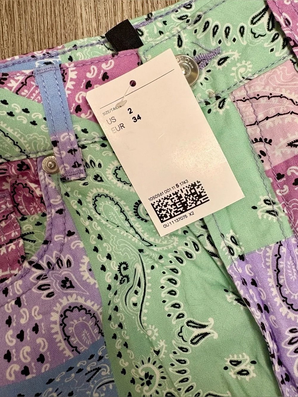 Divided Paisley Colorblock Pastel Pant